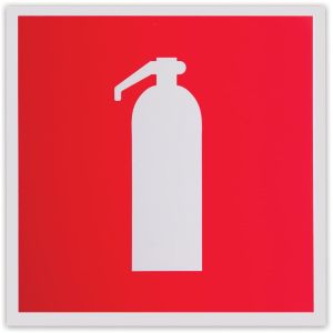 Знак пожарной безопасности «Огнетушитель», 200х200 мм, фотолюминесцентный, пленка самоклеящаяся, F04