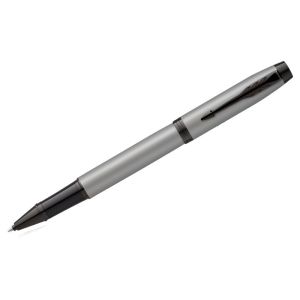 Ручка-роллер PARKER «IM Achromatic Grey BT», корпус серый матовый, нержавеющая сталь, черная, 2127751