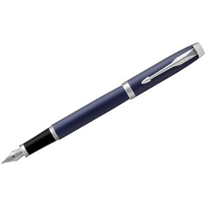 Ручка перьевая PARKER «IM Core Matte Blue CT», корпус темно-синий лак, хромированные детали, синяя, 1931647