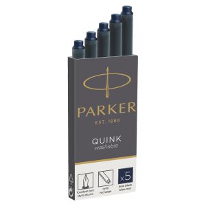Картриджи чернильные PARKER «Cartridge Quink», КОМПЛЕКТ 5 штук, темно-синие, 1950385