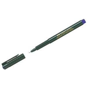 Ручка капиллярная (линер) FABER-CASTELL «Finepen 1511», СИНЯЯ, корпус темно-зеленый, линия письма 0,4 мм, 151151
