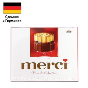 Конфеты MERCI ассорти из молочного и темного шоколада, 250 г, ГЕРМАНИЯ, 015409-35