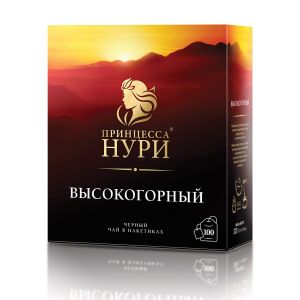 Чай ПРИНЦЕССА НУРИ «Высокогорный» черный, 100 пакетиков по 2 г, 0201-18-А6