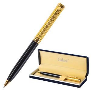 Ручка подарочная шариковая GALANT «Empire Gold», корпус черный с золотистым, золотистые детали, пишущий узел 0,7 мм, синяя, 140960