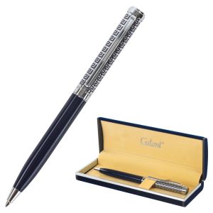 Ручка подарочная шариковая GALANT «Empire Blue», корпус синий с серебристым, хромированные детали, пишущий узел 0,7 мм, синяя, 140961