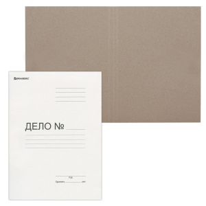 Папка без скоросшивателя «Дело», картон, плотность 300 г/м2, до 200 листов, BRAUBERG, 124571