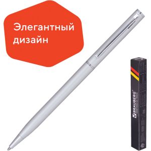 Ручка подарочная шариковая BRAUBERG «Delicate Silver», корпус серебристый, узел 1 мм, линия письма 0,7 мм, синяя, 141401