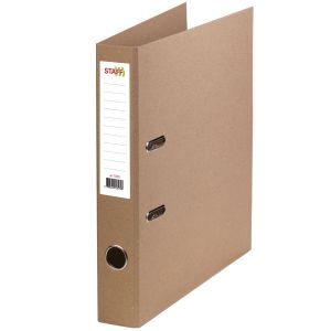 Папка-регистратор STAFF «Basic» картонная, без покрытия и уголка, 55 мм, 225942