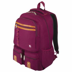 Рюкзак BRAUBERG STATES универсальный, карман-антивор, «Jersey», бордовый, 46х31х14 см, 226347