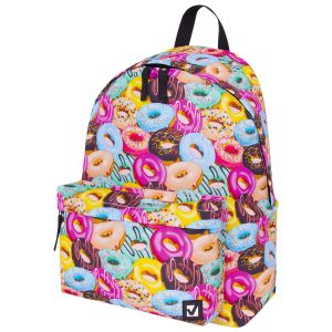 Рюкзак BRAUBERG СИТИ-ФОРМАТ универсальный, «Donuts», разноцветный, 41х32х14 см, 228862