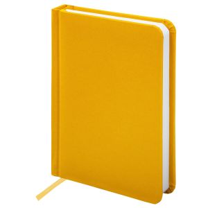 Ежедневник недатированный МАЛЫЙ ФОРМАТ А6 (100x150 мм) BRAUBERG «Select», балакрон, 160 л., желтый, 111684