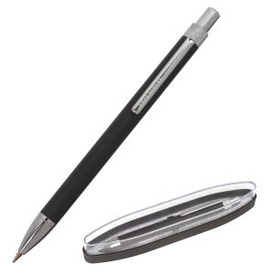 Ручка подарочная шариковая BRAUBERG «Allegro», СИНЯЯ, корпус черный с хромированными деталями, линия письма 0,5 мм, 143491