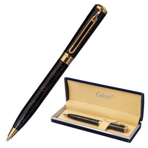 Ручка подарочная шариковая GALANT «TINTA MARBLE», корпус коричневый, золотистые детали, узел 0,7 мм, синяя, 143501