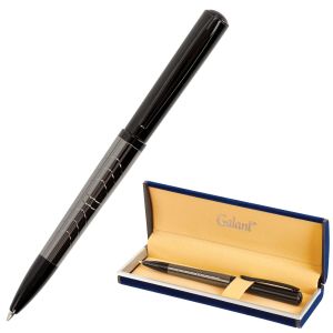 Ручка подарочная шариковая GALANT «PUNCTUM», корпус черный/оружейный металл, детали черные, узел 0,7 мм, синяя, 143521