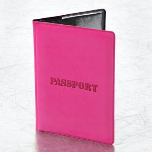 Обложка для паспорта, мягкий полиуретан, «PASSPORT», розовая, STAFF, 237605