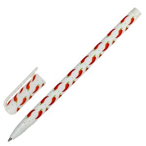 Ручка шариковая BRAUBERG SOFT TOUCH STICK «CHILI PEPPER», СИНЯЯ, мягкое покрытие, узел 0,7 мм, 143708