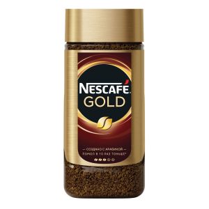 Кофе молотый в растворимом NESCAFE «Gold» 190 г, стеклянная банка, сублимированный, 12135508