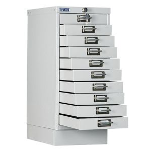 Шкаф металлический для документов ПРАКТИК «MDC-A4/650/10», 10 ящиков, 650х277х405 мм, собранный