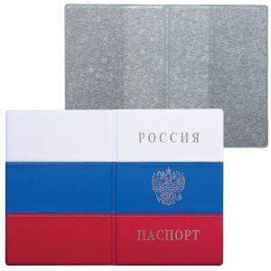 Обложка для паспорта с гербом «Триколор», ПВХ, цвета российского триколора, ДПС, 2203.Ф