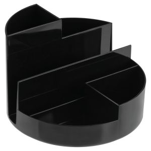 Подставка-органайзер «Профи», 130х130х90 мм, 6 отделений, черная, ОР01