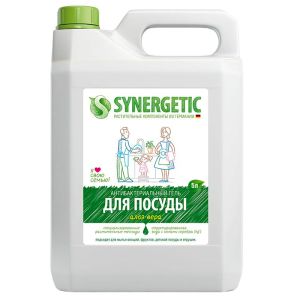 Гель для мытья посуды антибактериальный 5 л, SYNERGETIC «Алоэ», канистра, 103503