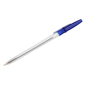 Ручка шариковая масляная «Офис», СИНЯЯ, корпус тонированный синий, узел 1 мм, линия письма 0,7 мм, ОФ999