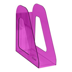 Лоток вертикальный для бумаг СТАММ «Фаворит» (233х240 мм), ширина 90 мм, тонированный фиолетовый, ЛТ709