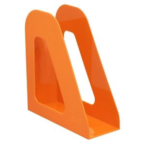 Лоток вертикальный для бумаг СТАММ «Фаворит» (235х240 мм), ширина 90 мм, оранжевый, ЛТ721
