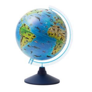 Глобус зоогеографический GLOBEN «Классик Евро», диаметр 250 мм, детский, Ке012500269