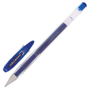 Ручка гелевая UNI-BALL (Япония) «Signo», СИНЯЯ, корпус прозрачный, узел 0,7 мм, линия письма 0,4 мм, UM-120 BLUE