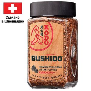 Кофе молотый в растворимом BUSHIDO «Kodo» 95 г, стеклянная банка, сублимированный, ШВЕЙЦАРИЯ, BU09509001