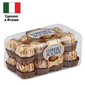 Конфеты шоколадные FERRERO «Rocher» с лесным орехом, 200 г, пластиковая упаковка, ИТАЛИЯ, 77070887