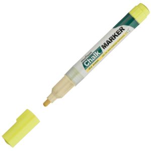 Маркер меловой MUNHWA «Chalk Marker», 3 мм, ЖЕЛТЫЙ, сухостираемый, для гладких поверхностей, CM-08