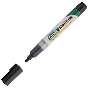 Маркер меловой MUNHWA «Chalk Marker», 3 мм, ЧЕРНЫЙ, сухостираемый, для гладких поверхностей, CM-01