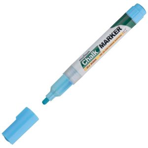 Маркер меловой MUNHWA «Chalk Marker», 3 мм, ГОЛУБОЙ, сухостираемый, для гладких поверхностей, CM-02