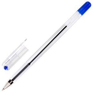 Ручка шариковая масляная MUNHWA «Option», СИНЯЯ, узел 0,5 мм, линия 0,3 мм, OP-02