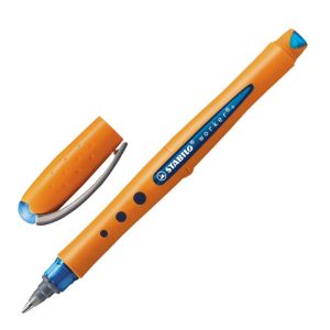 Ручка-роллер STABILO «Worker», СИНЯЯ, оранжевый корпус «soft-touch», узел 0,7 мм, линия письма 0,5 мм, 2018/41