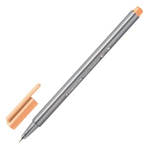 Ручка капиллярная (линер) STAEDTLER «Triplus Fineliner», СВЕТЛО-ОРАНЖЕВАЯ, трехгранная, линия письма 0,3 мм, 334-43