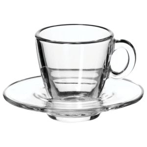 Набор кофейный на 6 персон (6 чашек объемом 72 мл, 6 блюдец), стекло, «Aqua», PASABAHCE, 95756