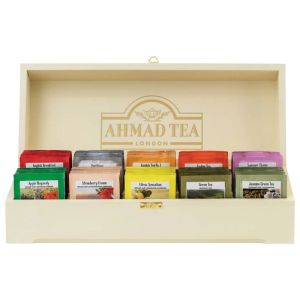 Чай AHMAD (Ахмад) «Contemporary», набор в деревянной шкатулке, ассорти 10 вкусов по 10 пакетиков по 2 г, Z583-1