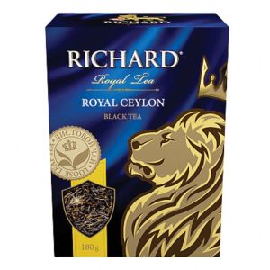 Чай RICHARD «Royal Ceylon», черный листовой, 180 г, картонная упаковка, 100157