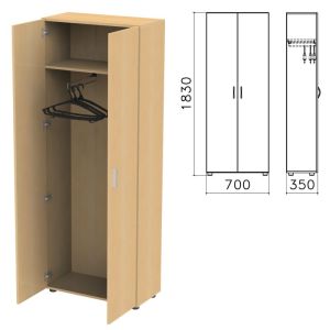 Шкаф для одежды «Канц», 700х350х1830 мм, цвет бук невский, ШК40.10