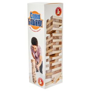 Игра настольная Башня «Сорви Башню», неокрашенные деревянные блоки, 10 КОРОЛЕВСТВО, 1506