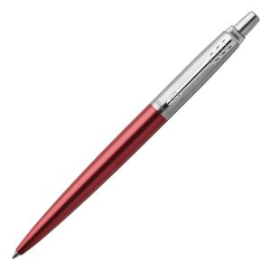 Ручка гелевая PARKER «Jotter Kensington Red CT», корпус красный, детали из нержавеющей стали, черная, 2020648