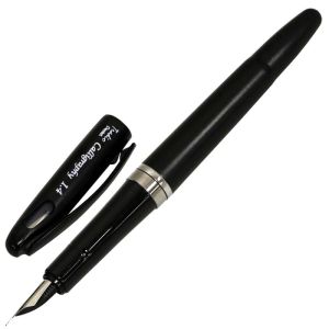 Ручка перьевая PENTEL (Япония) «Tradio Calligraphy», корпус черный, линия письма 1,4 мм, черная, TRC1-14A