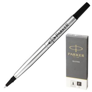 Стержень для ручки-роллера PARKER «Quink RB», металлический 116 мм, линия письма 0,5 мм, черный, 1950277