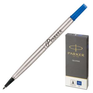 Стержень для ручки-роллера PARKER «Quink RB», металлический, 116 мм, узел 0,7 мм, синий, 1950311