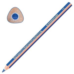 Карандаш цветной утолщенный STAEDTLER «Noris club», 1 шт., трехгранный, грифель 4 мм, синий, 1284-3