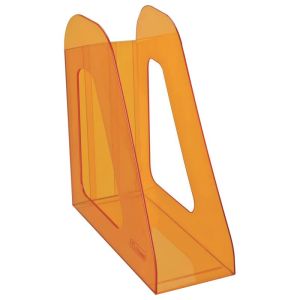 Лоток вертикальный для бумаг «Фаворит» (233х240 мм), ширина 90 мм, тонированный оранжевый, ЛТ716