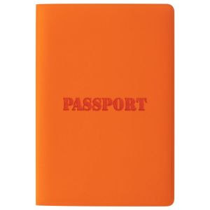 Обложка для паспорта STAFF, мягкий полиуретан, «ПАСПОРТ», рыжая, 237606